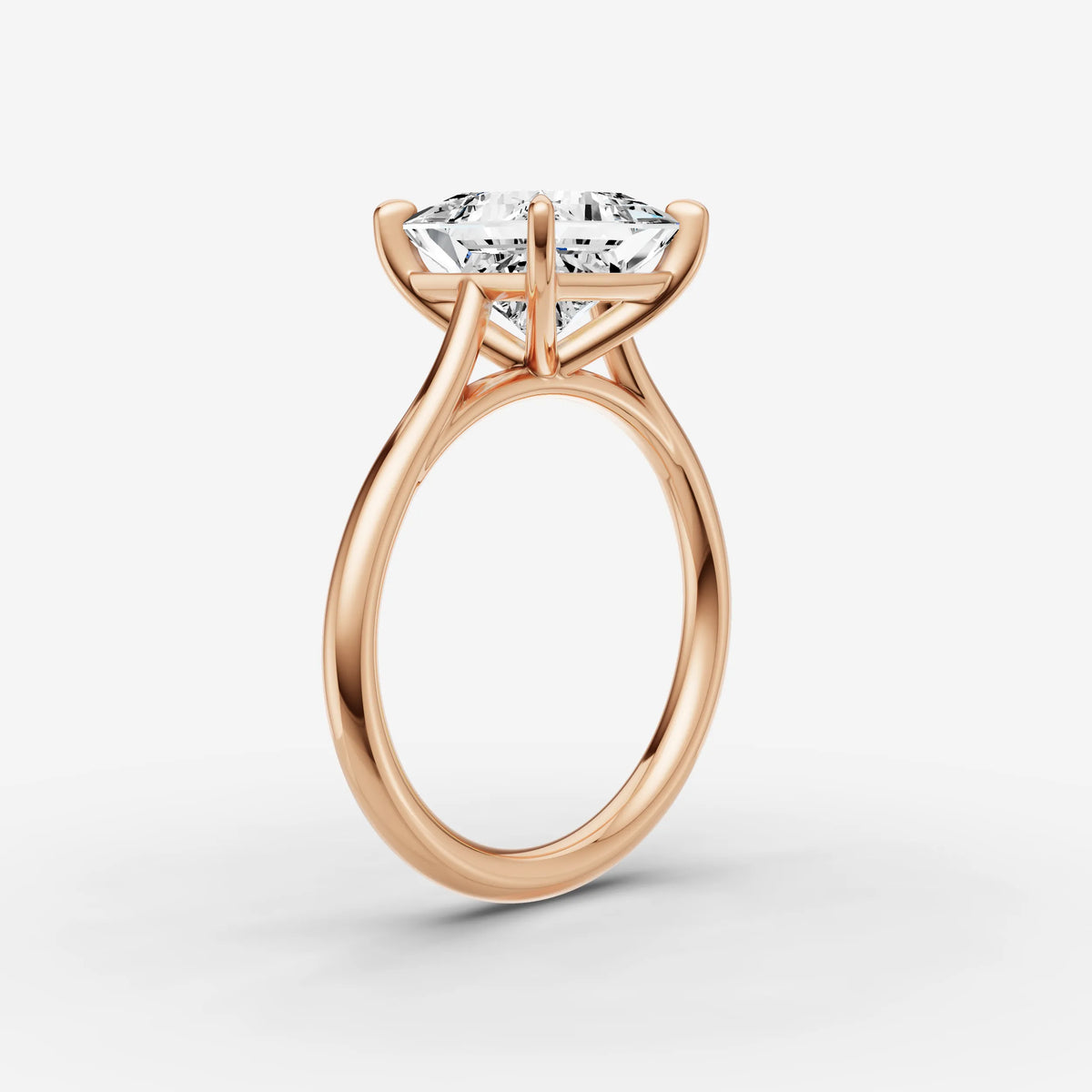 Cathedrale princess diamond setting in gold, view 10