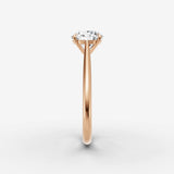 Cathedrale round diamond setting in gold, view 11