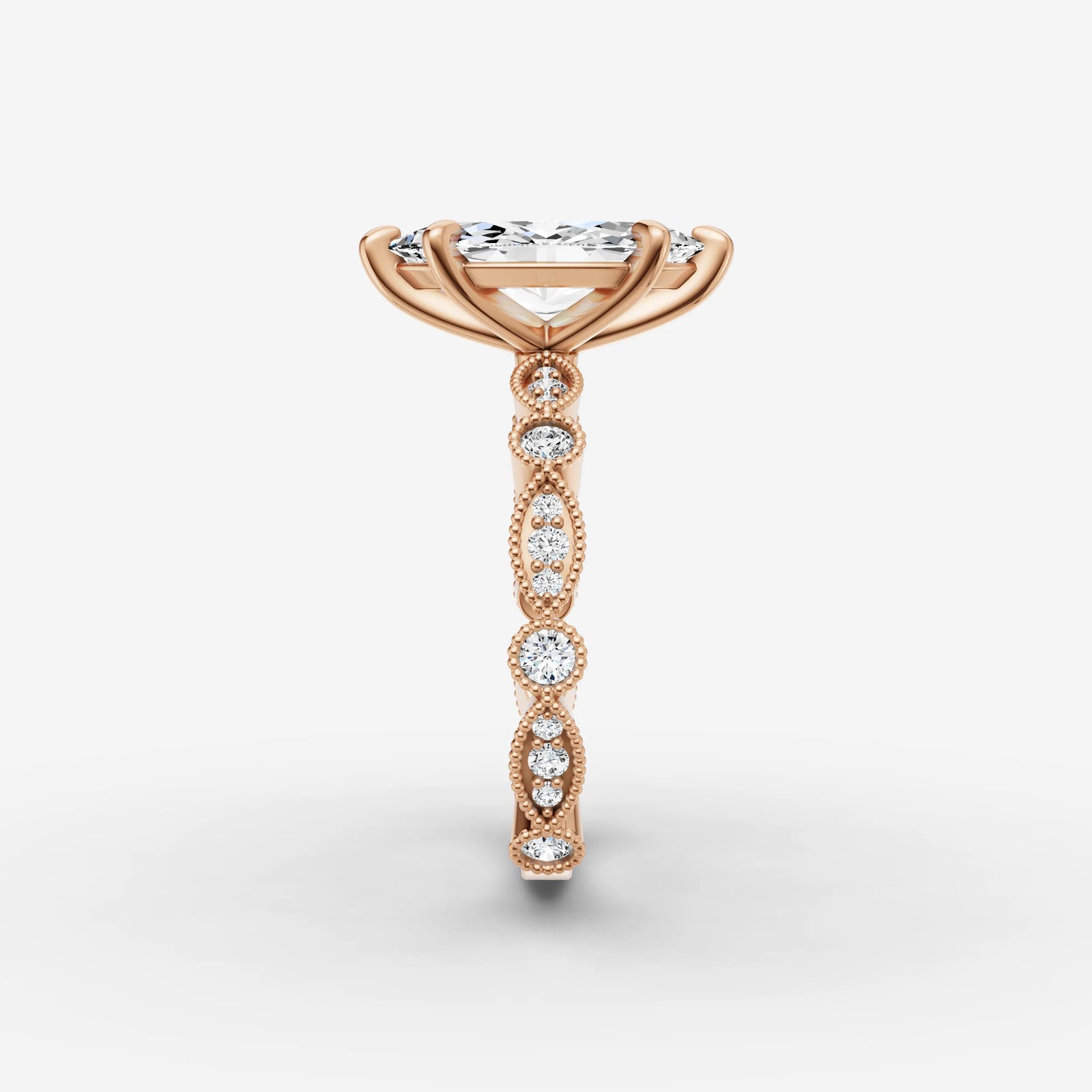 Heritage marquise diamond setting in gold, view 11