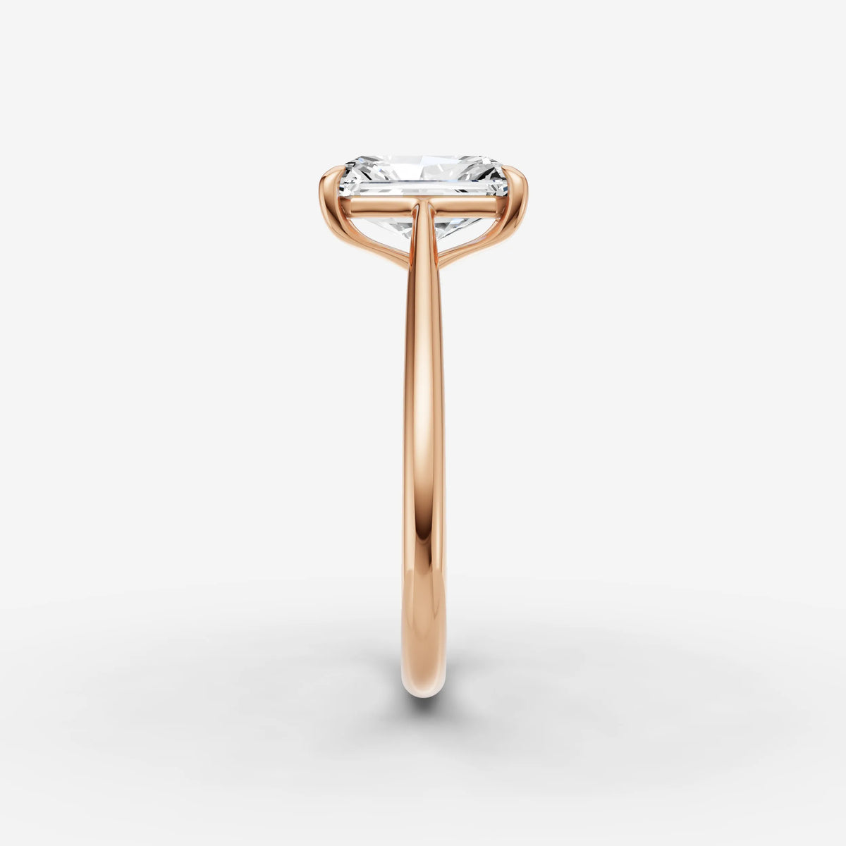 Cathedrale radiant diamond setting in gold, view 11