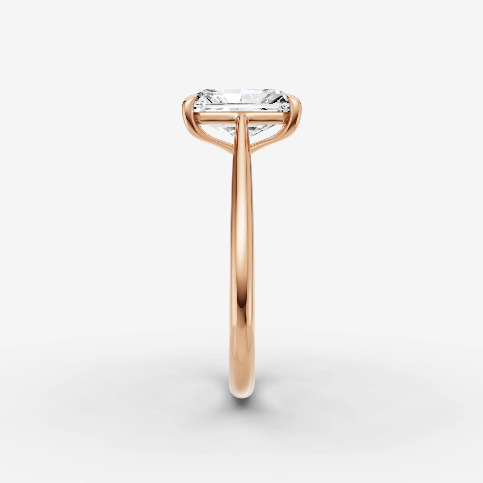 Cathedrale radiant diamond setting in gold, view 11
