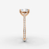 Cathedrale round diamond setting in gold, view 11