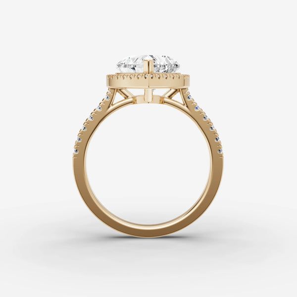 Aurore Etoile Heart ring setting, view 2