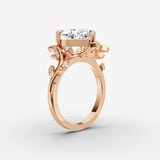Fleur heart diamond setting in gold, view 10