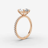 Etoile oval diamond setting in gold, view 10