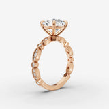 Heritage round diamond setting in gold, view 10