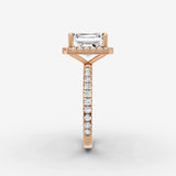 Aurore Etoile emerald diamond setting in gold, view 11