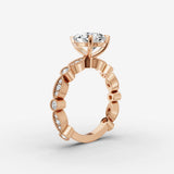 Heritage pear diamond setting in gold, view 10