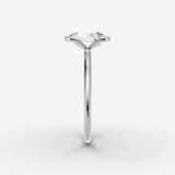Demi radiant diamond setting in gold, view 17