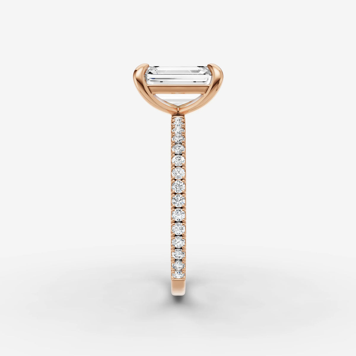 Etoile emerald diamond setting in gold, view 11