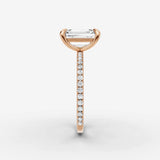 Etoile emerald diamond setting in gold, view 11
