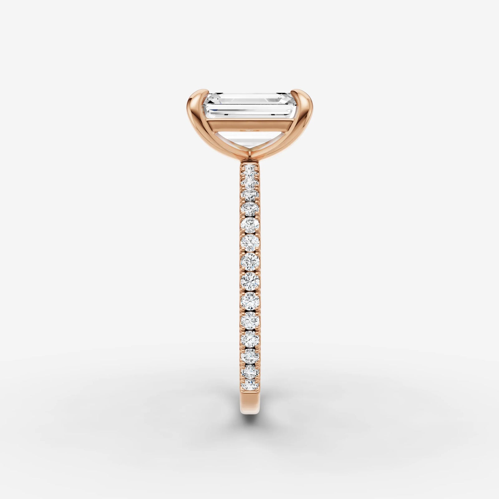 Etoile emerald diamond setting in gold, view 11