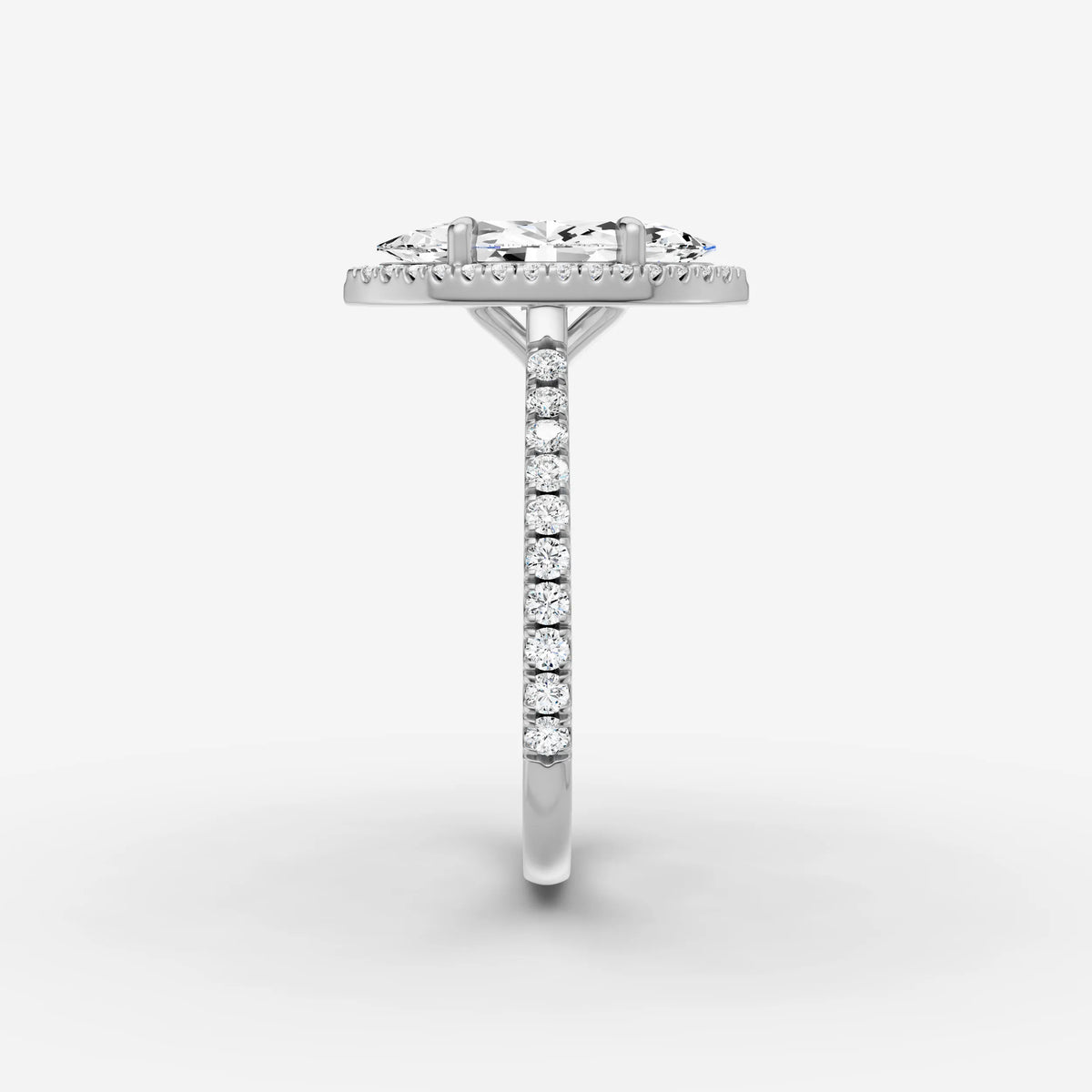 Aurore Etoile marquise diamond setting in gold, view 17