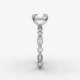 Heritage asscher diamond setting in gold, view 17