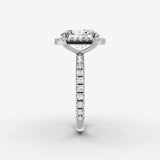 Aurore Etoile oval diamond setting in gold, view 17
