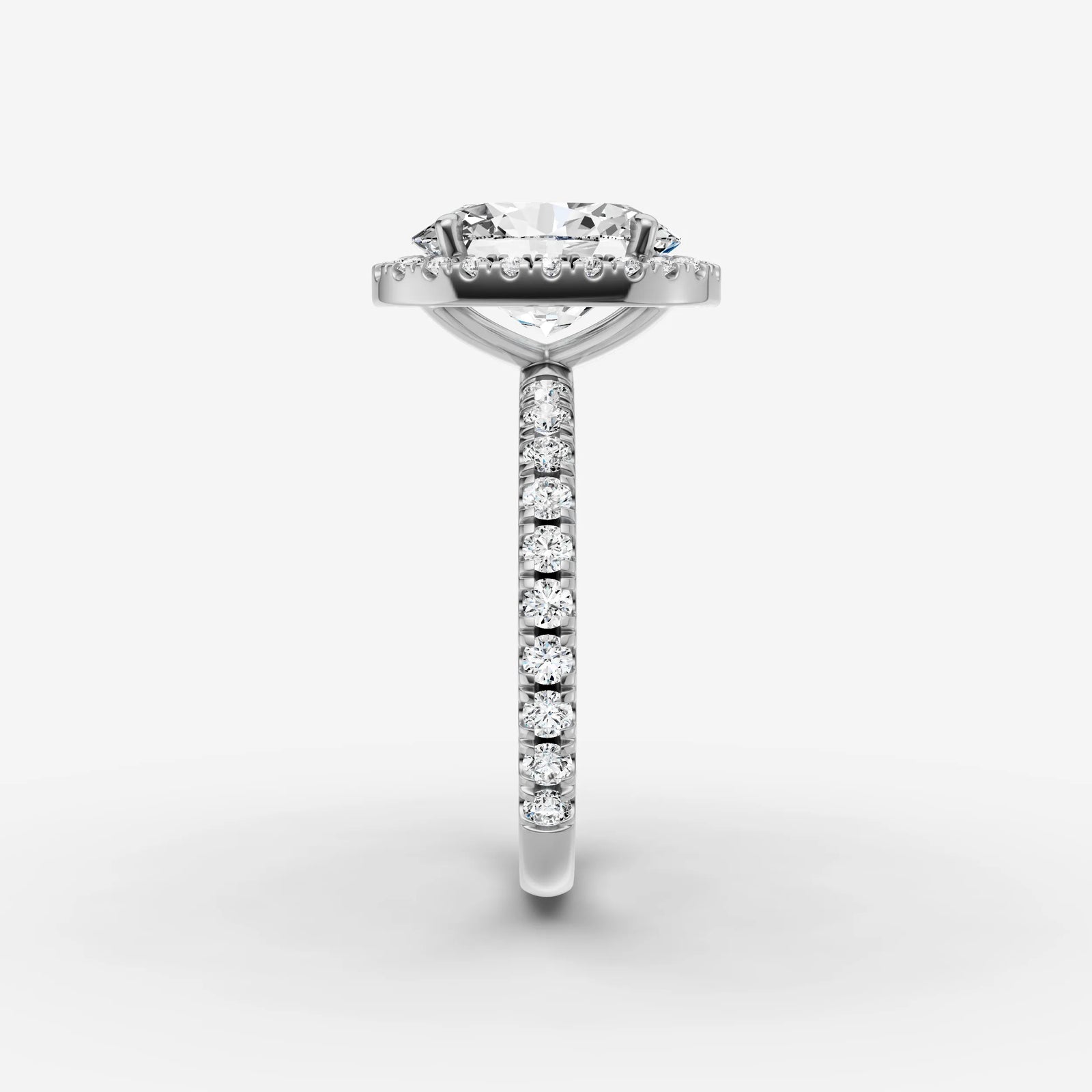Aurore Etoile oval diamond setting in gold, view 17