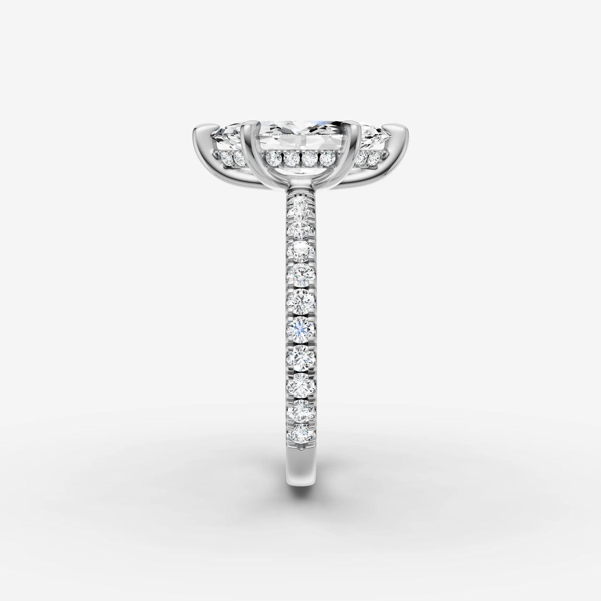 Mystere Etoile marquise diamond setting in gold, view 17