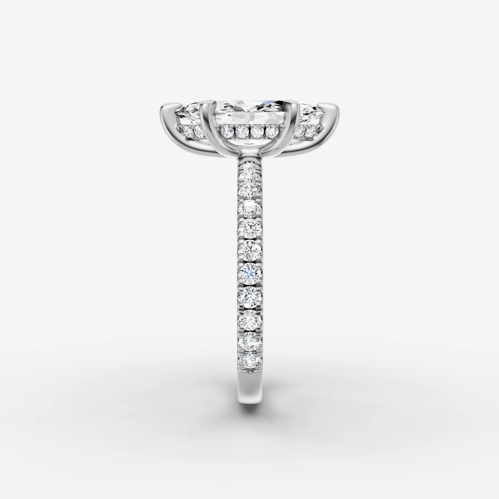 Mystere Etoile marquise diamond setting in gold, view 17