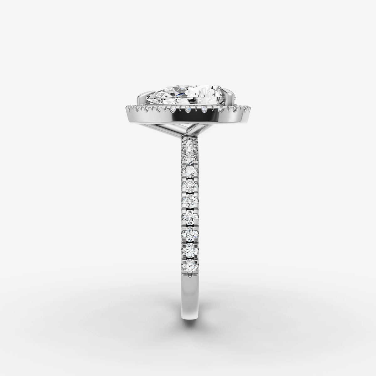 Aurore Etoile pear diamond setting in gold, view 17