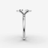 Demi oval diamond setting in gold, view 17