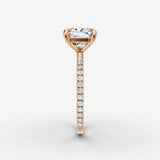 Etoile cushion diamond setting in gold, view 11