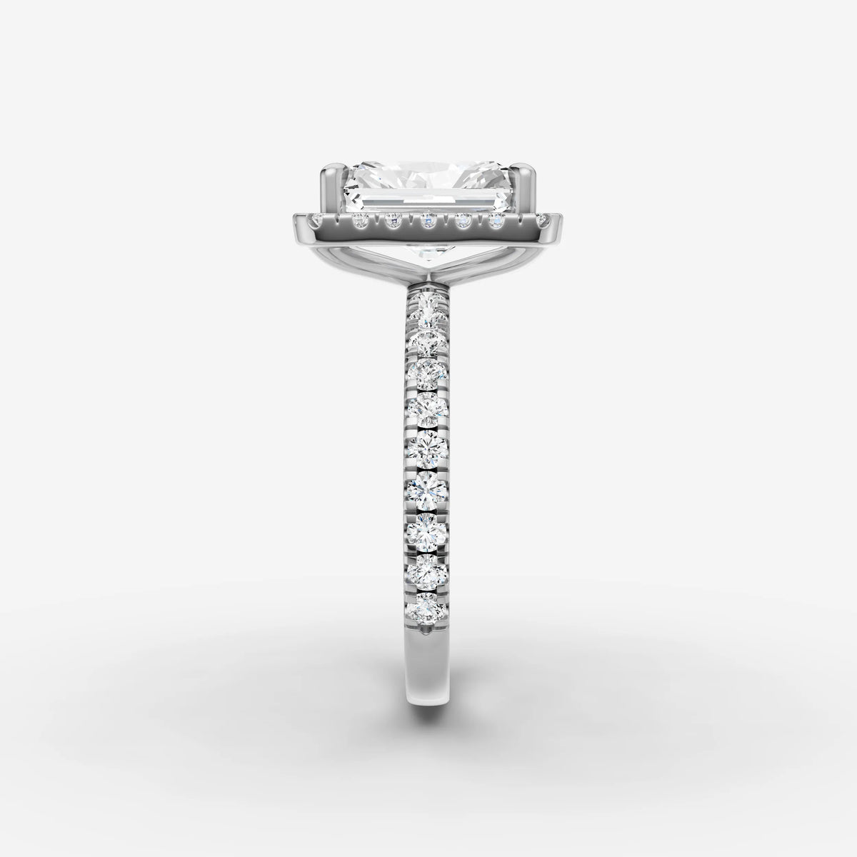 Aurore Etoile radiant diamond setting in gold, view 17