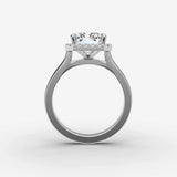Aurore radiant diamond setting in gold, view 14