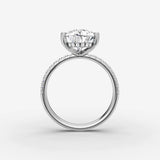 Mystere Etoile pear diamond setting in gold, view 15