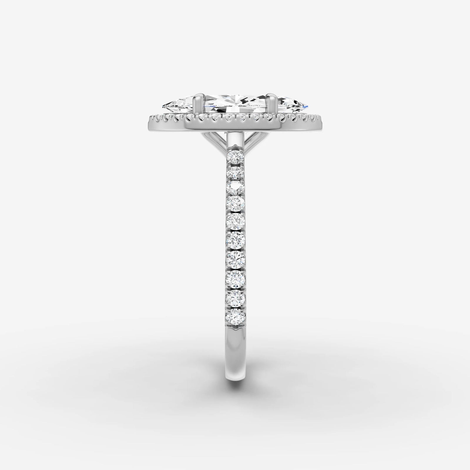 Aurore Etoile marquise diamond setting in gold, view 17