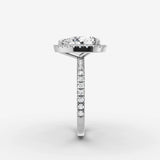 Aurore Etoile pear diamond setting in gold, view 17