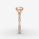 Heritage round diamond setting in gold, view 11
