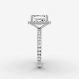 Aurore Etoile emerald diamond setting in gold, view 17