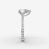Cathedrale pear diamond setting in gold, view 17