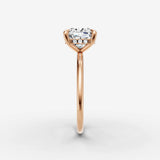 Mystere cushion diamond setting in gold, view 11