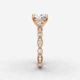Heritage cushion diamond setting in gold, view 11
