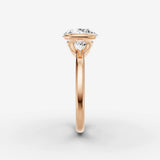 Demi round diamond setting in gold, view 11