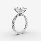 Heritage princess diamond setting in gold, view 16