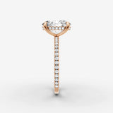 Mystere Etoile oval diamond setting in gold, view 11