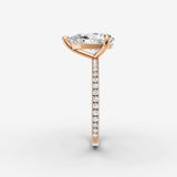 Etoile pear diamond setting in gold, view 11
