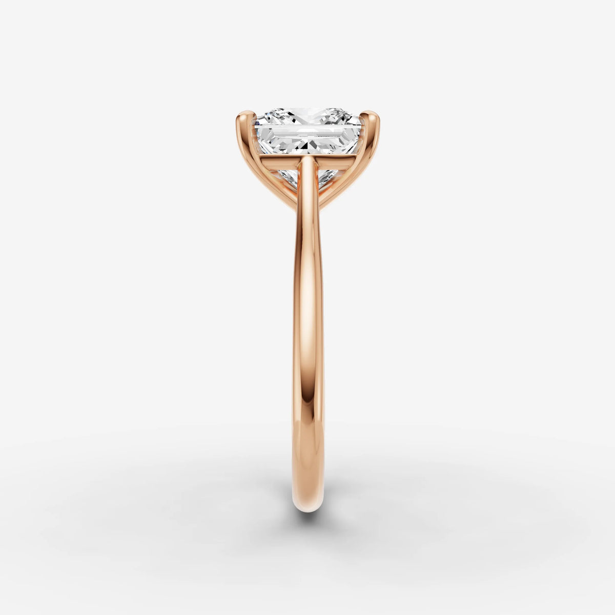 Cathedrale princess diamond setting in gold, view 11