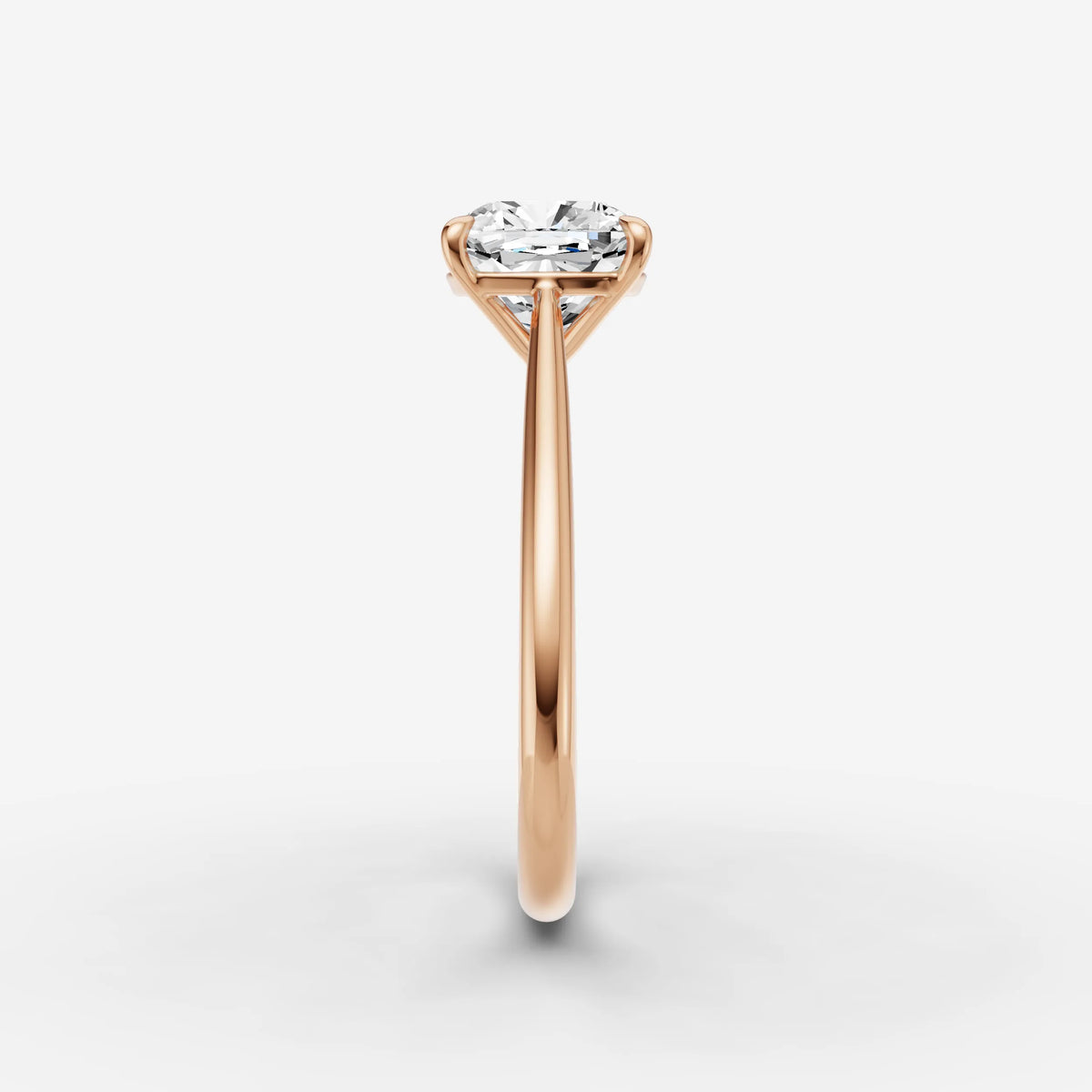 Cathedrale cushion diamond setting in gold, view 11
