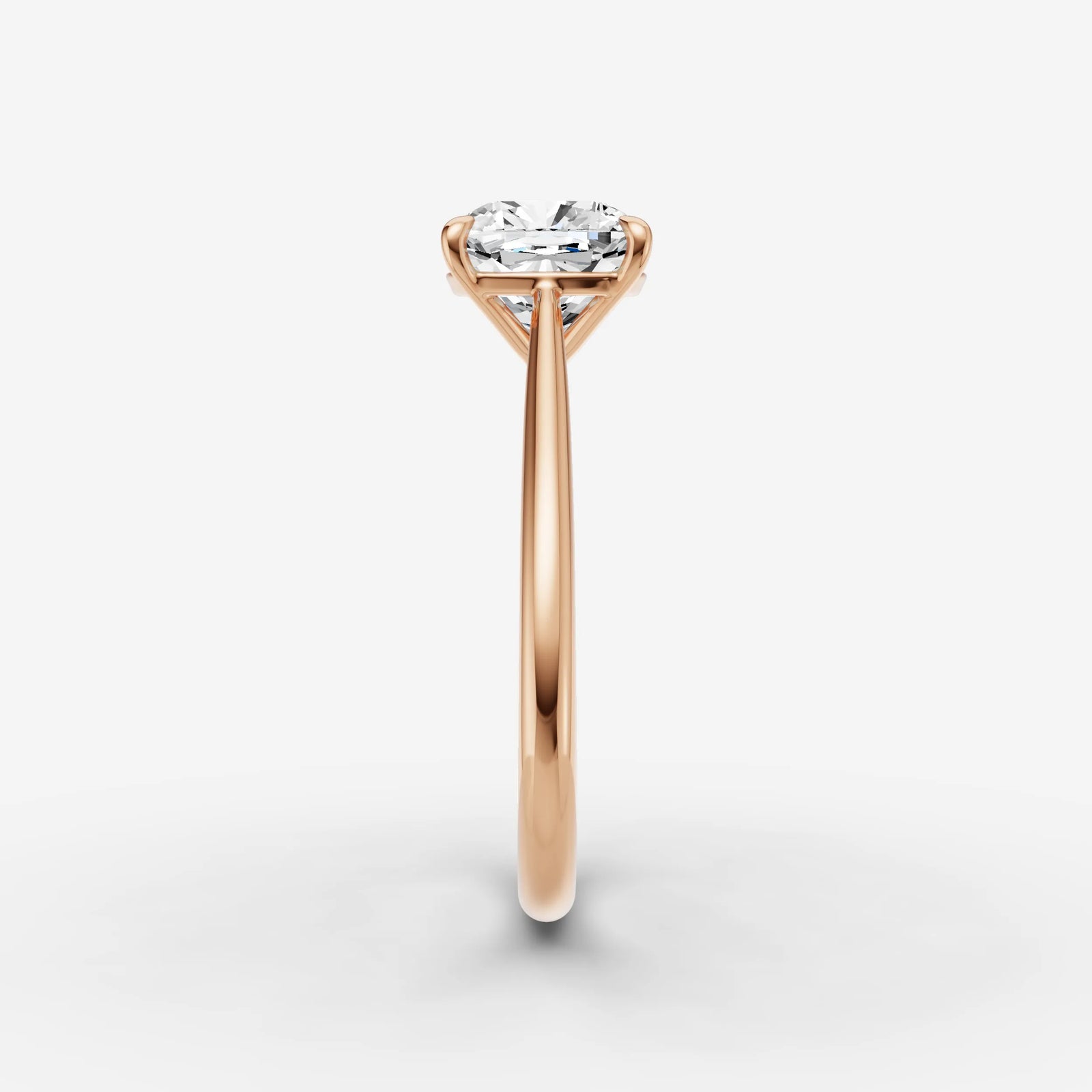 Cathedrale cushion diamond setting in gold, view 11