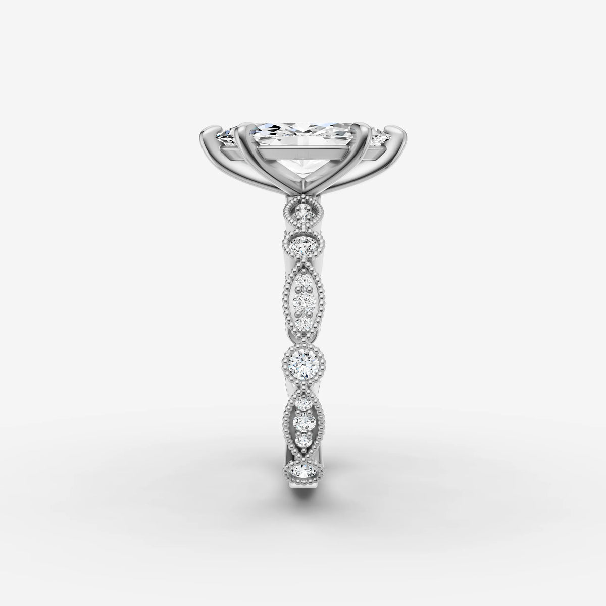 Heritage marquise diamond setting in gold, view 17