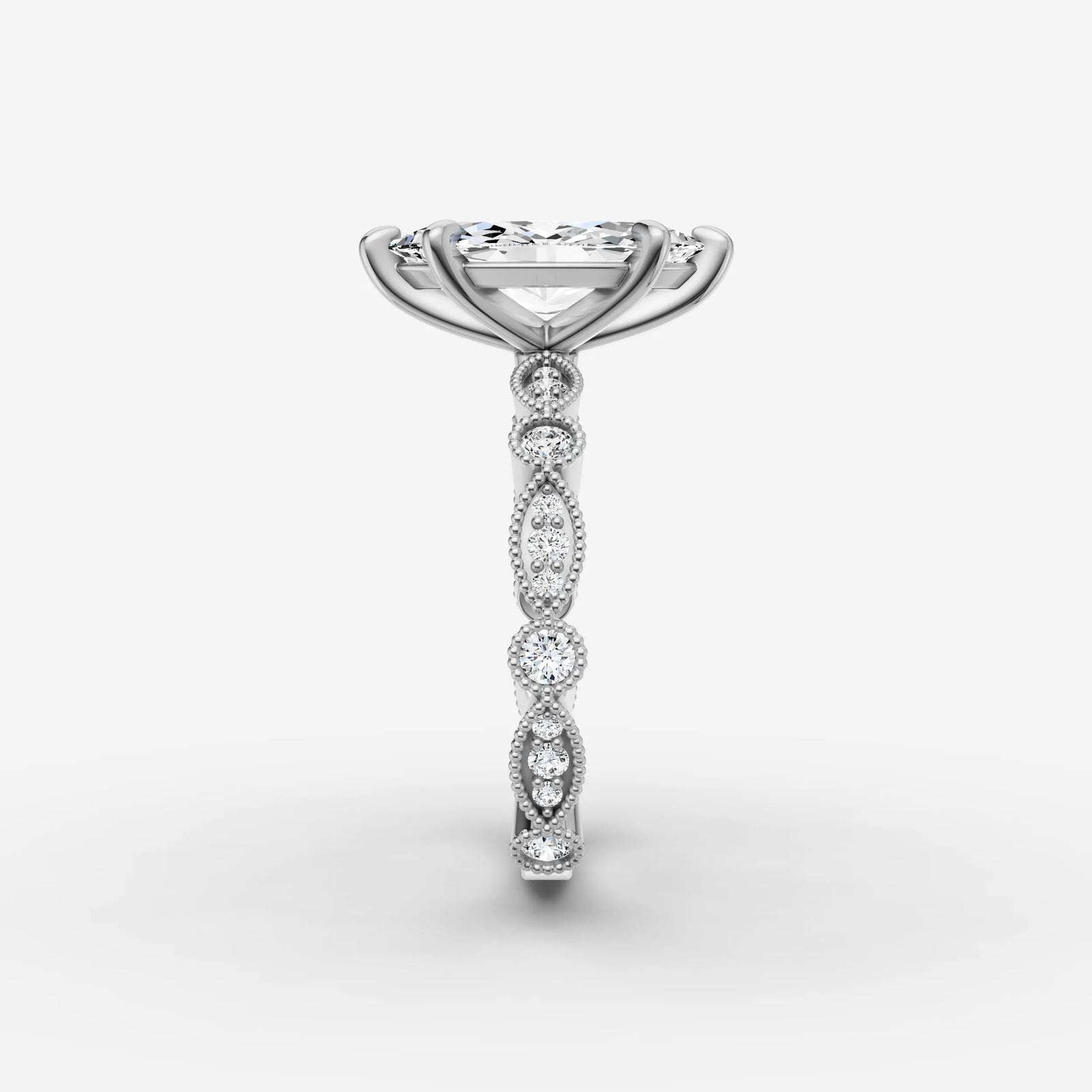 Heritage marquise diamond setting in gold, view 17