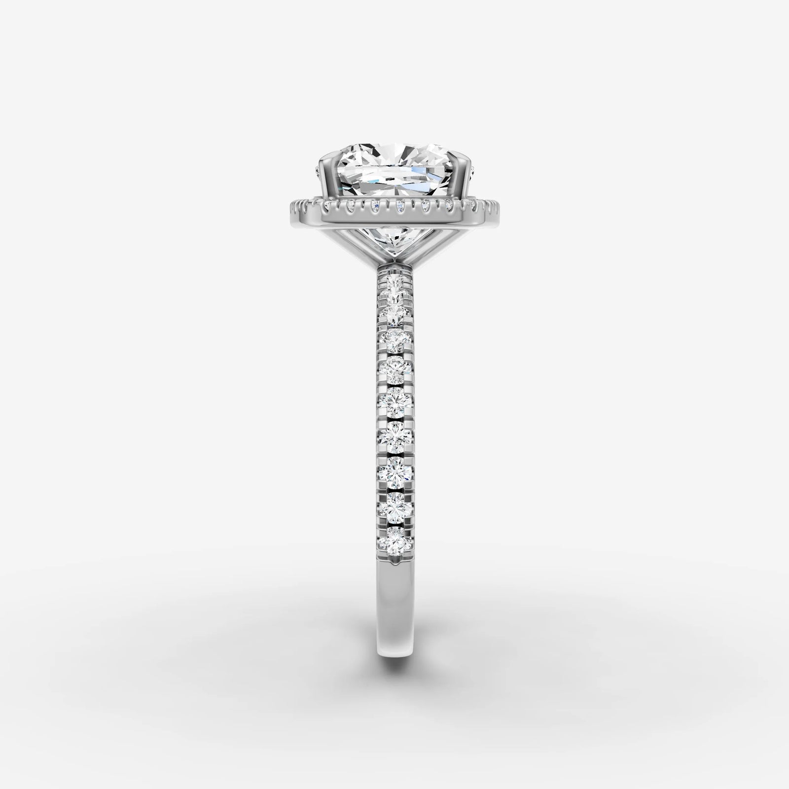 Aurore Etoile cushion diamond setting in gold, view 17