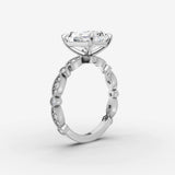 Heritage radiant diamond setting in gold, view 16