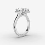 Aurore emerald diamond setting in gold, view 16