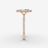 Etoile marquise diamond setting in gold, view 11