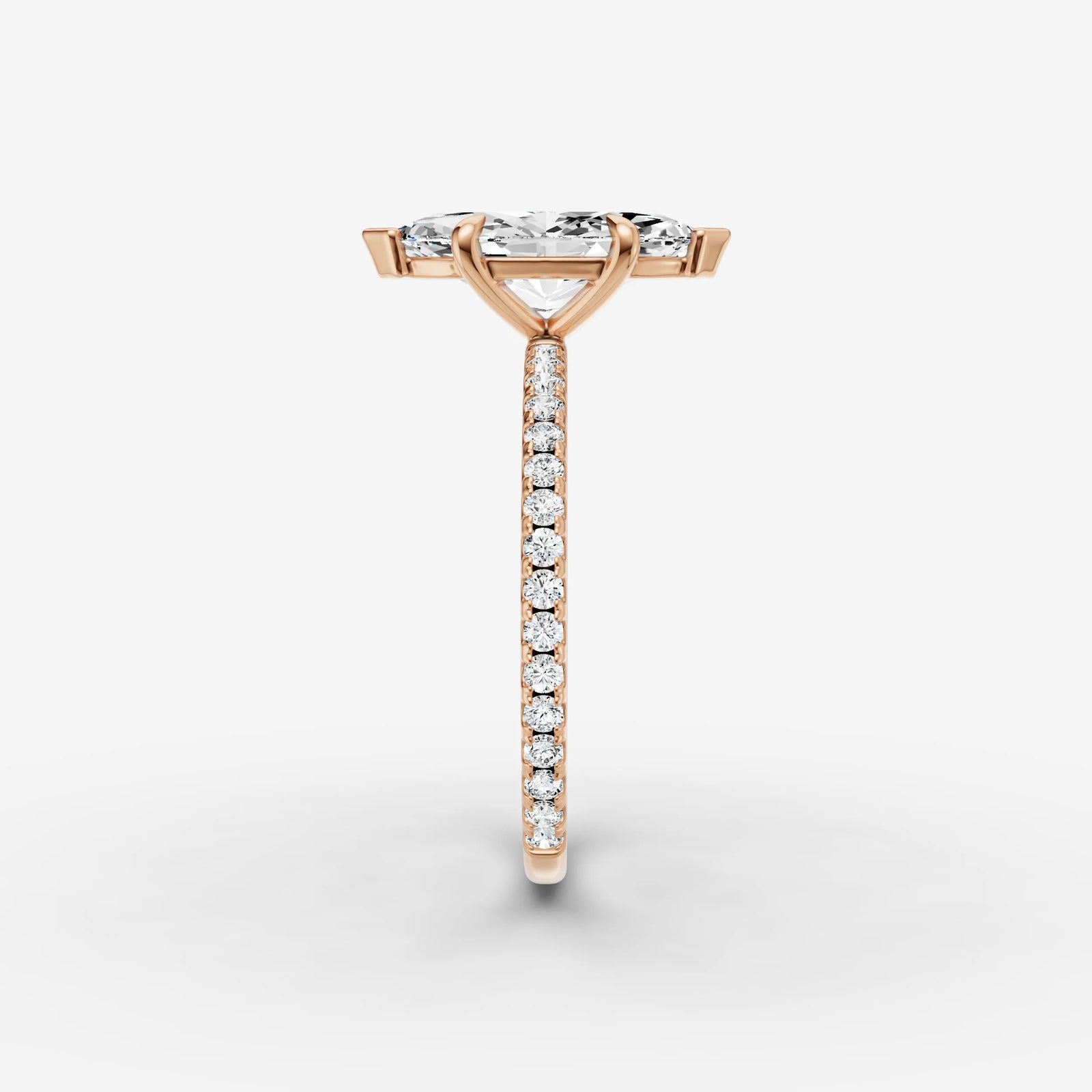 Etoile marquise diamond setting in gold, view 11