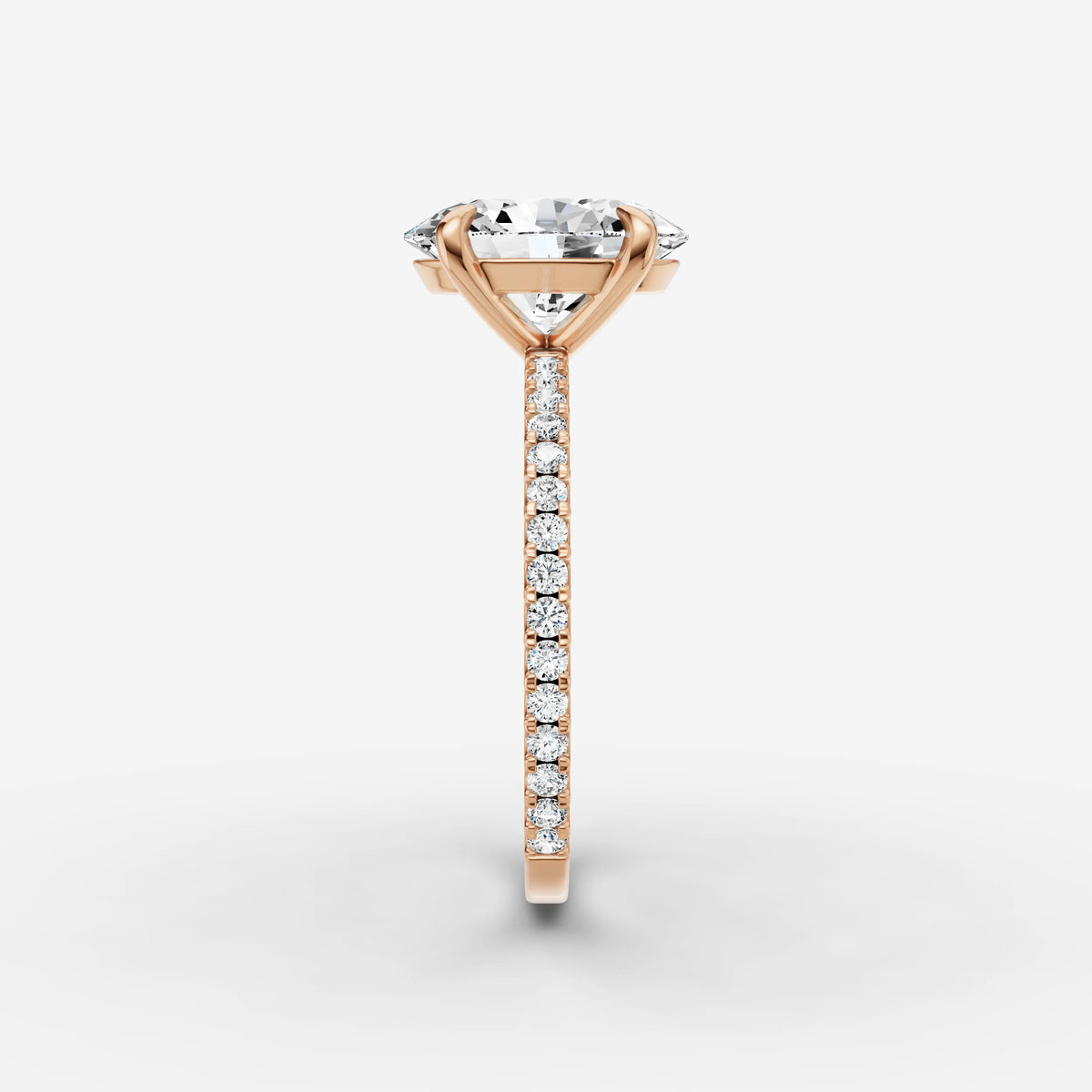 Etoile oval diamond setting in gold, view 11